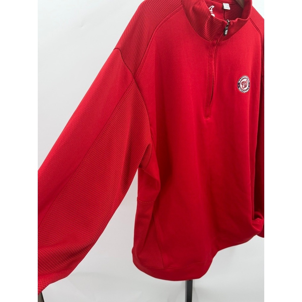 Cutter & Buck Washington Nationals Quarter Zip Pullover Golf Moisture Wicking - Picture 3 of 8